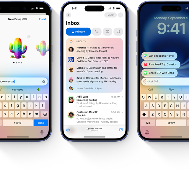 Apple Intelligence ‑ominaisuudet mukaan lukien genmojit, yhteenveto ja Kirjoita Sirille ‑toiminto iPhone 16:ssa