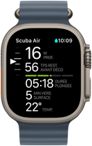 Apple Watch Ultra 3, écran de plongée